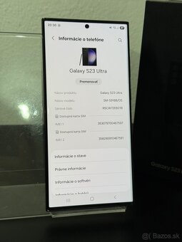 Predám Samsung Galaxy S23 Ultra 8GB Rám 256GB Stav Nového - 3