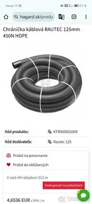 Predam Chráničku káblovú RAUTEC 125mm 450N HDPE - 3