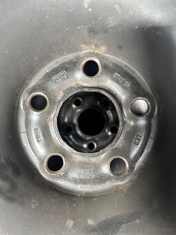 Plechove disky 5x100 r15 + pneu 195/55 r15 zimné - 3