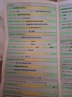 Predám mercedes A170 - 3