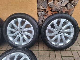 Alu disky 5x112 R16 Seat + 205/55 R16 letné pneumatiky - 3