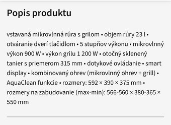 Mikrovlnná rúra Gorenje - 3