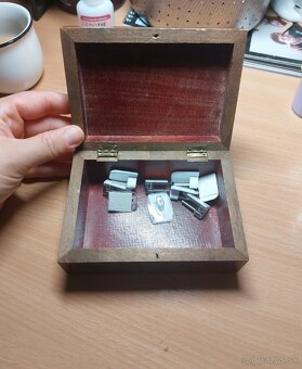 Stará drevená retro krabička,  šperkovnica - 3