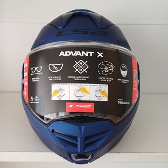 Silniční překlápěcí přilba LS2 ADVANT X Navy Blau - 3
