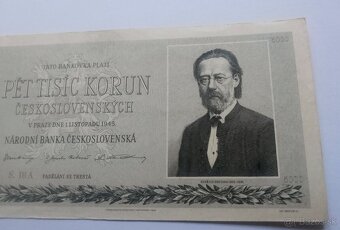 Bankovka 5000 korún. - 3