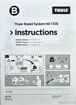 Thule strešný nosič Octavia 3 a Superb 3 sedan - 3