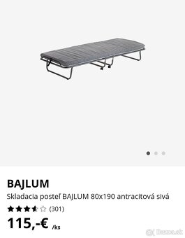 Skladacia posteľ BAJLUM 80x190 - 3