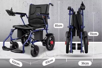 Nový el.invalidný vozik skladaci 500W - 3