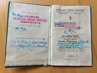 Chorvátsky veľvyslanecký pas z vojny - 3