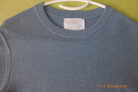 Krásny elegantný sveter, tenký, zn.ZARA, 2x oblečený,v.134 - 3