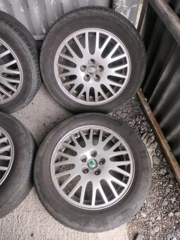 4ks alu disky orig. Škoda 5x100 r16 pneu 205/55 r16 - 3