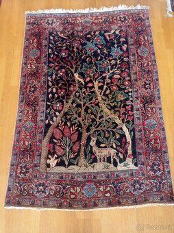 Vzácny starožitný Kirman - Strom života 177x122 cm - 3