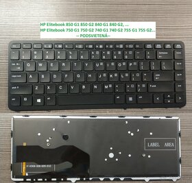 Klávesnice HP 850 840 G1 G2// 850 855 G3 G4 Zbook 15UG3 - 3
