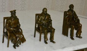 Bronzové sochy - Churchill, Roosevelt a Stalin - 3