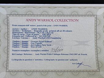 Andy Warhol -Brando - CERTIFIKÁCIA, SIGNOVANÉ © THE FACTORY - 3