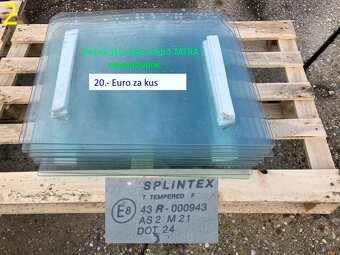 Čelné a bočné sklo na LIAZ a TATRA - 3