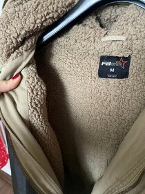 Dámska dlhá bunda s koženkovými rukávmi - 3