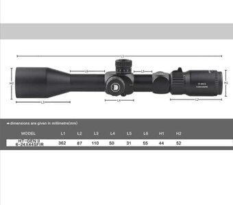 Puškohľad Discovery Optics HT Gen2 6-24x44 FFP - 3