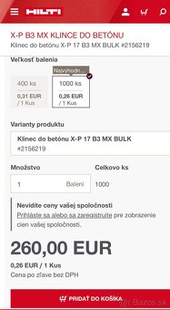 Klince HILTI BX3 - 3
