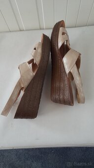 kozene sandlale zlatej farby c.37 - 3