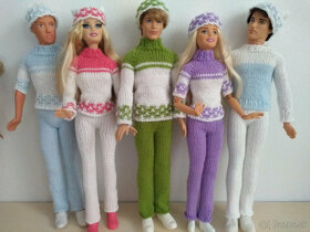 roláky pre bábiky barbie ken šaty oblečenie nohavice čiapky - 3