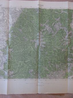 Mapa Mošovce, Slov. Ľupča, Sklené, Necpaly, Donovaly r. 1945 - 3