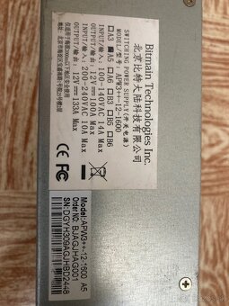 zdroj Bitmain APW3++ 1600W - 3