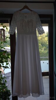NOVÉ svadobné čipkované šaty - 3