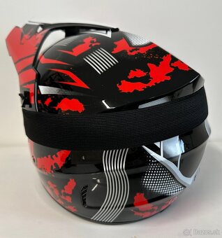 Moto prilba (off-road/motocross) + okuliare, veľkosť M - 3