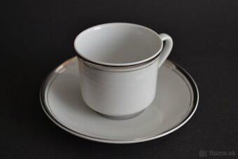 Sada 6 šálok a podšálok z porcelánu - Bohemia, ČSR - 3