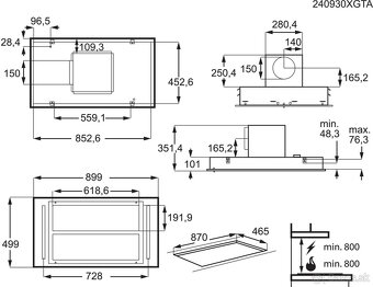 Predám nový digestor ELECTROLUX 700 Hob2Hood - 3