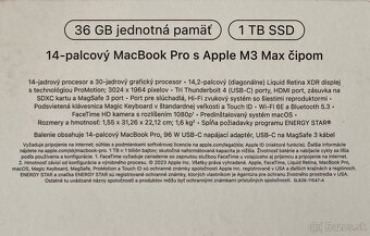 Predám takmer nový MacBook Pro 14" - 3