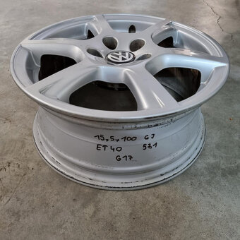 Hliníkové Volkswagen disky 5x100 R15 6J ET40 - 3