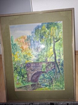 Romantická krajina - olejomaľba - 3