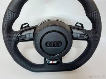 AUDI MULTIFUNKCNY VOLANT S AIRBAGOM A PADLAMI, čierna niť - 3