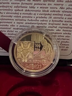 Zlata minca SR, 100 EUR, Modrotlač, rok 2024 - 3