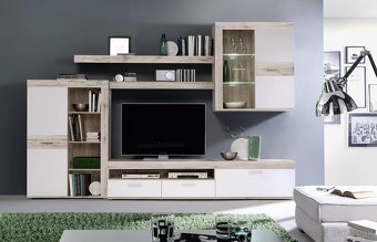 Obývacia stena biela dub truflovy - 3