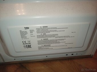 Predám 1-ROČNÁ plnefunkčná mikrovlnná rúra BEKO - AKO NOVÁ - 3