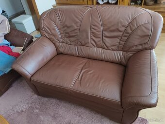 Rustikálna kožená sedačka - 3