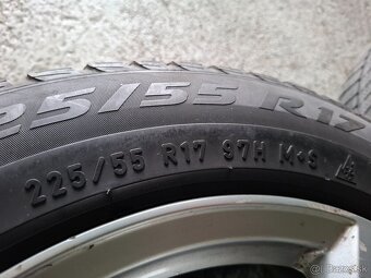 Alu disky 5x112 r17 zimne pneu 225/55/17 Pirelli VW grop - 3