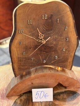 Hodiny drevené, ručná vyroba - 3