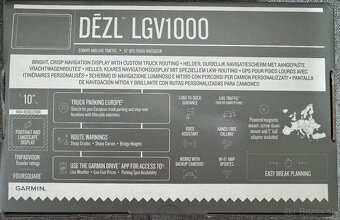 GPS Navigácia Garmin DEZL LGV1000 10” displej - 3