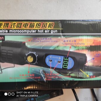 Predám novú 700W teplovzdušnú spájkovaciu pištoľ 8032D - 3