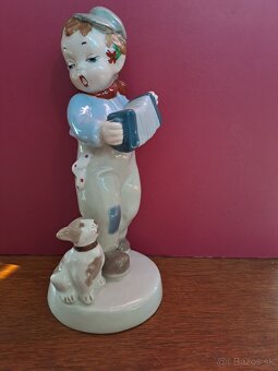 Chlapec s harmonikou - Royal Dux, 1930, Elly Strobach - 3