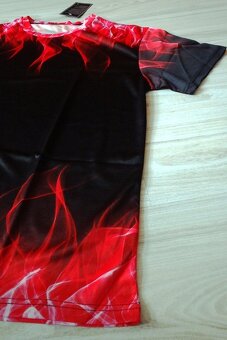 Elastické čierno červené tričko, v. L/XL/XXL - 3