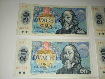 BANKOVKY 20 KČS 1988 OBĚ VYDANÉ SÉRIE - 3