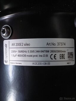 Systemair AR 250E2 sileo - 3