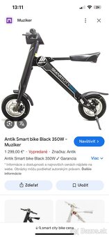 Mám na predaj Antiksmart bike black - 3