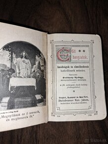 Modlitebná knižka spevník v maďarčine rok 1921 vreckový len - 3
