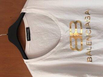 BALENCIAGA gold damske tricko M/L - 3